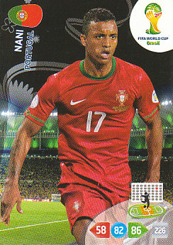 Nani Portugal Panini 2014 World Cup #276